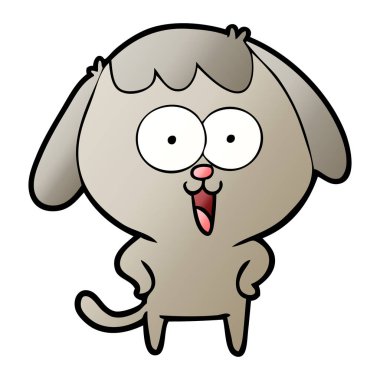 Çizgi film köpeğinin vektör çizimi