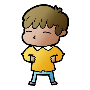 vektör çizim karikatür meraklı çocuk