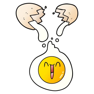 vektör çizim karikatür kırık yumurta