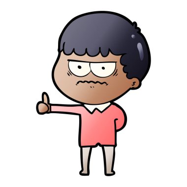 vektör çizim karikatür dostum rahatsız