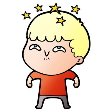 vektör çizim karikatür çocuk hayret