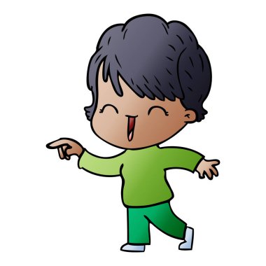 vektör çizim karikatür komik kadın