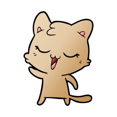 Çizgi film kedisinin vektör çizimi