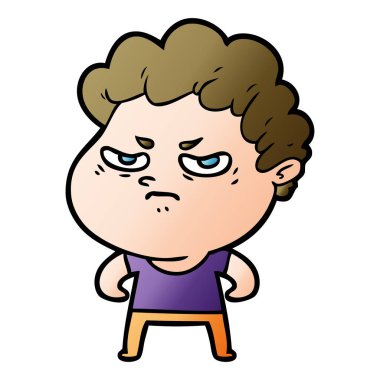 vektör çizim karikatür kızgın adam
