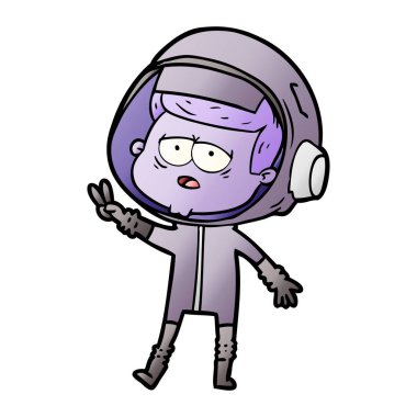 Çizgi film astronotunun vektör çizimi