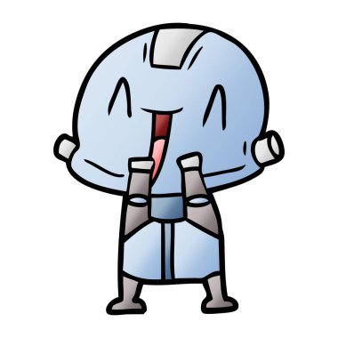 Çizgi film robotunun vektör çizimi