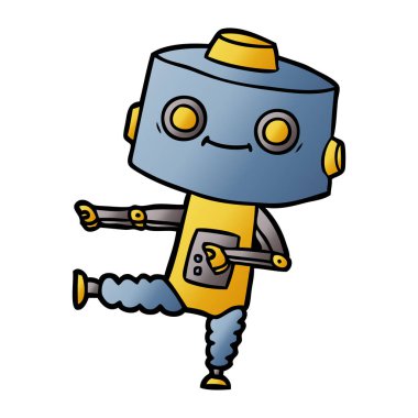 Çizgi film robotunun vektör çizimi