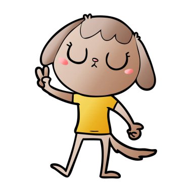 Çizgi film köpeğinin vektör çizimi