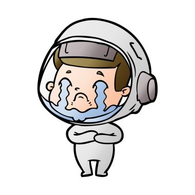 Çizgi film astronotunun vektör çizimi