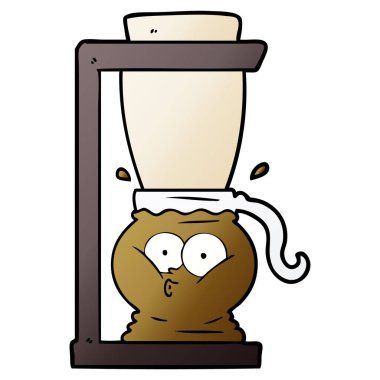 çizgi film kahve makinesi