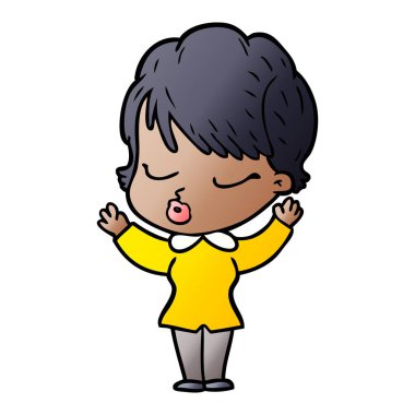 çizgi film gözleri kadınla kapat