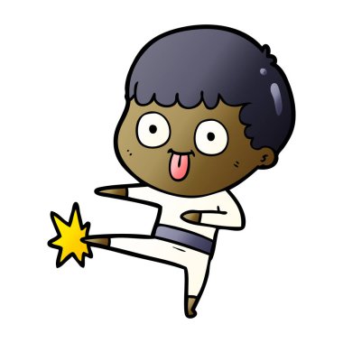 vektör çizim karikatür adam bakıyor