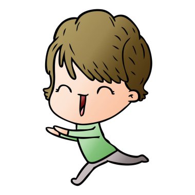 vektör çizim karikatür komik kadın