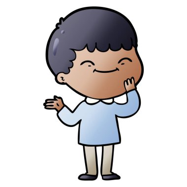 vektör çizim karikatür mutlu çocuk