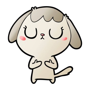 Çizgi film köpeğinin vektör çizimi