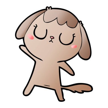 Çizgi film köpeğinin vektör çizimi