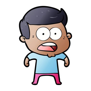 vektör çizim karikatür dostum şok