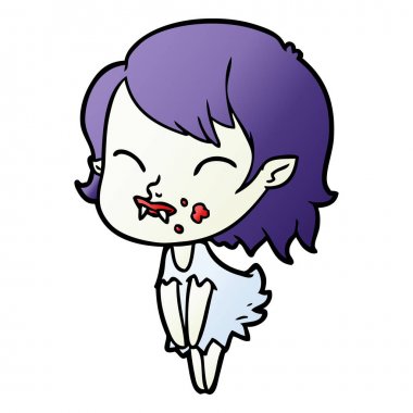 çizgi film vampir kız kanlı yanak