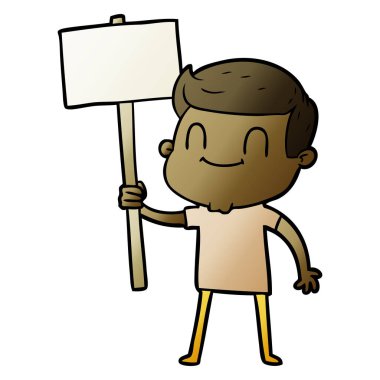 vektör çizim karikatür dostça adam