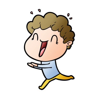 vektör çizim karikatür mutlu adam