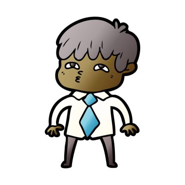 vektör çizim karikatür meraklı adam