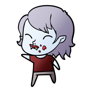 çizgi film vampir kız kanlı yanak