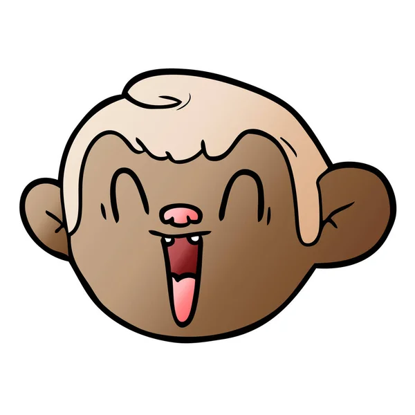 Vector Illustration Cartoon Monkey Face — Stock Vector
