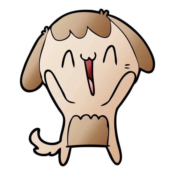 Vector Illustratie Van Schattige Cartoon Hond — Stockvector