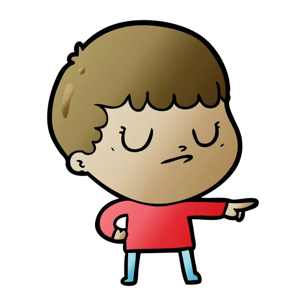 Vektorové Ilustrace Kreslené Nevrlý Chlapce — Stockový vektor