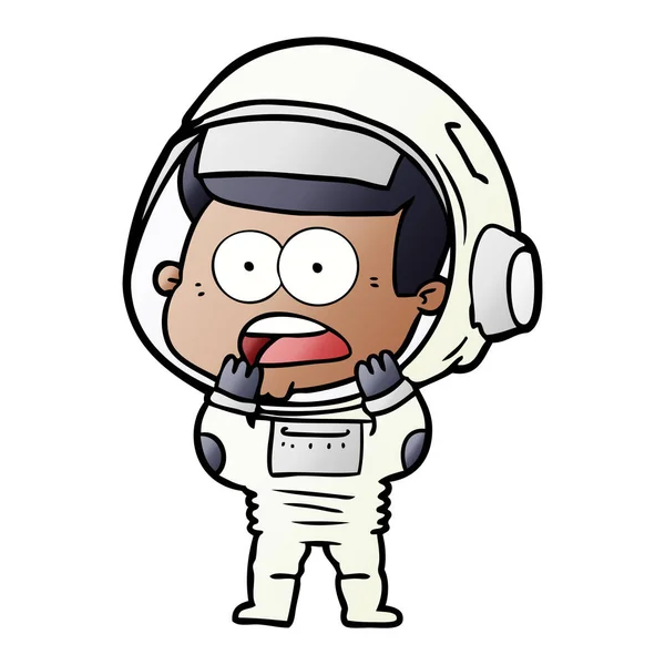 Vector Illustration Cartoon Astronaut — Stock Vector