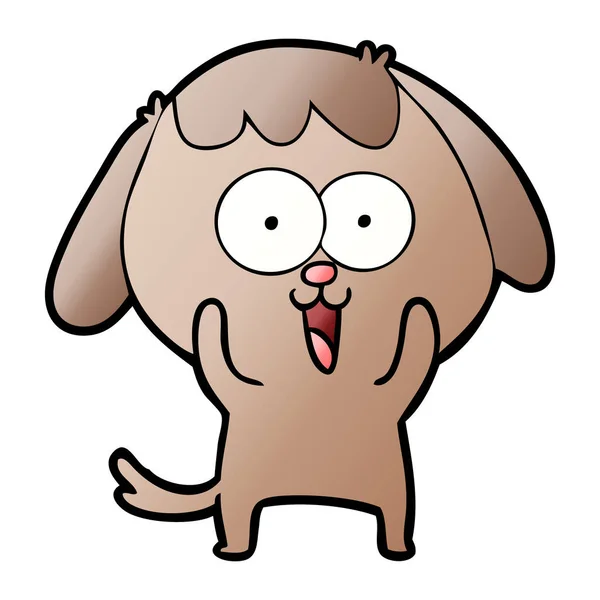 Vector Illustratie Van Schattige Cartoon Hond — Stockvector