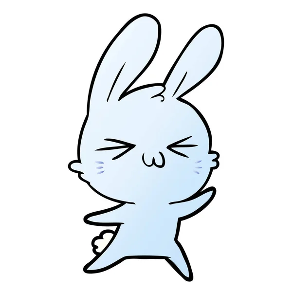 Illustration Vectorielle Lapin Dessin Animé Mignon — Image vectorielle