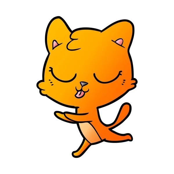 Vector Ilustración Dibujos Animados Silbido Gato — Vector de stock