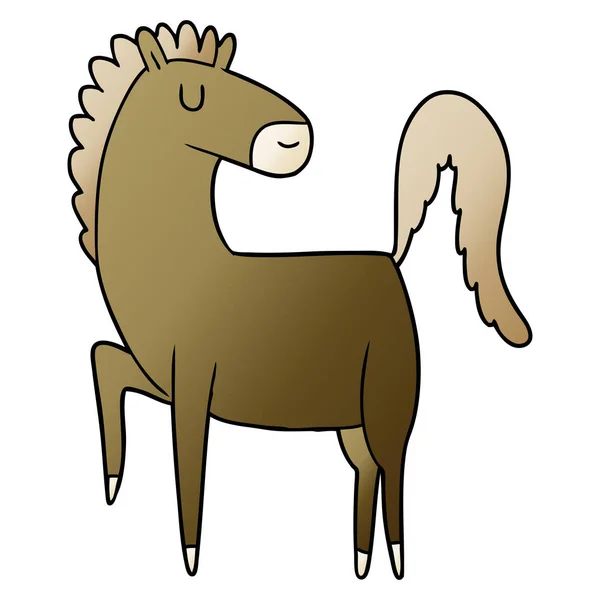 Ilustración Vectorial Del Caballo Dibujos Animados — Vector de stock