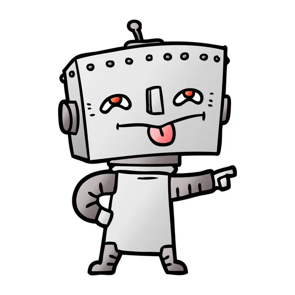 Vektor Illustration Tecknad Robot — Stock vektor