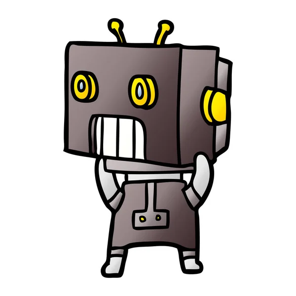 Vector Illustratie Van Cartoon Robot — Stockvector