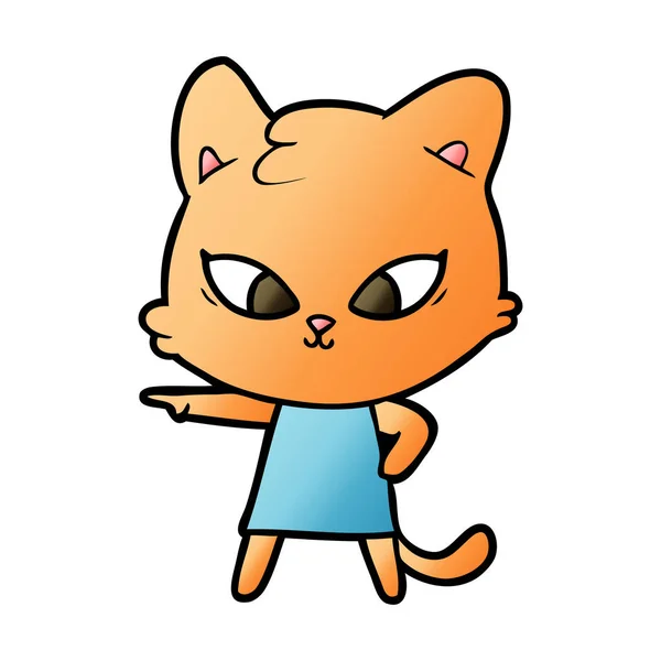 Vektorová Ilustrace Roztomilé Kreslené Kočky — Stockový vektor