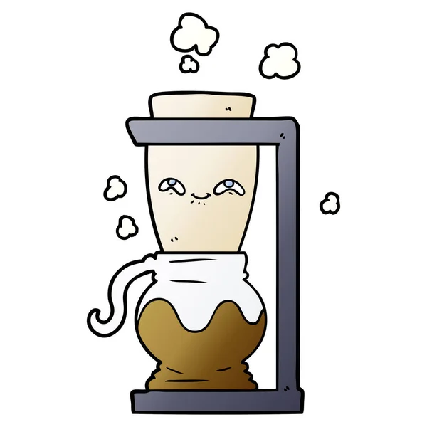 Mutlu Karikatür Kahve Pot — Stok Vektör