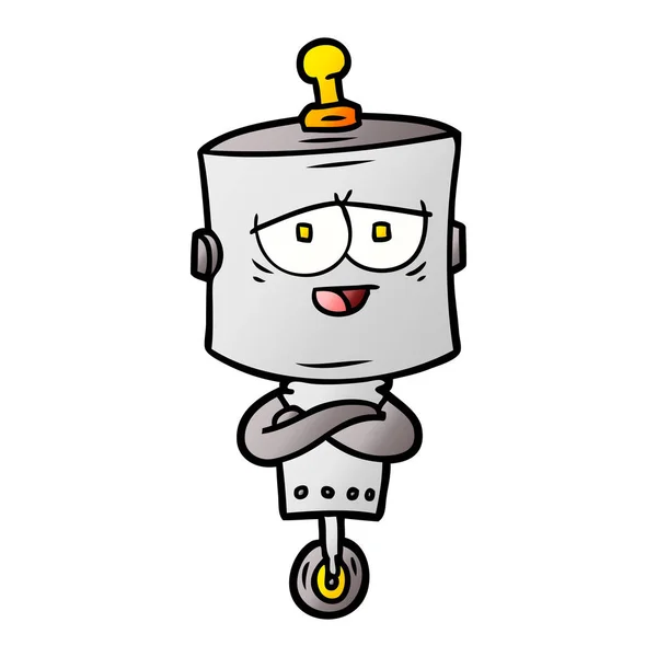 Ilustración Vectorial Del Robot Dibujos Animados — Vector de stock