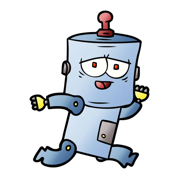 Vector Illustration Cartoon Robot — Stock Vector