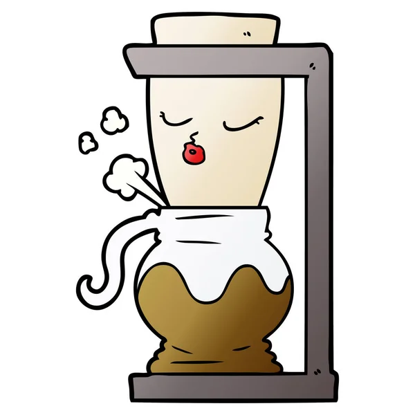 Cartoon Filter Coffee Machine — Stock Vector