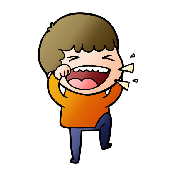 векторная иллюстрация смеющегося человека
