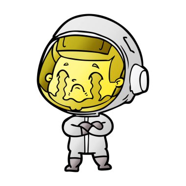 Çizgi film astronotunun vektör çizimi