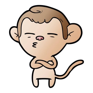 Çizgi film maymununun vektör çizimi