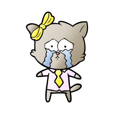 Çizgi film kedisinin vektör çizimi