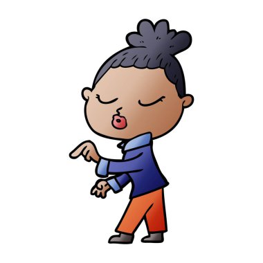 vektör çizim karikatür sakin kadın