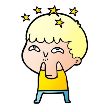 vektör çizim karikatür çocuk hayret