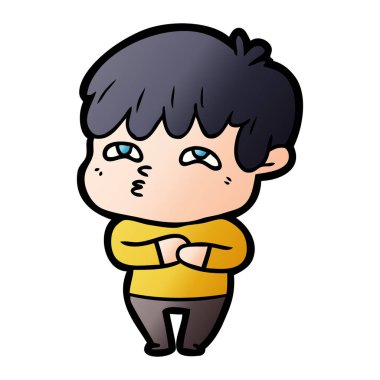 vektör çizim karikatür meraklı adam