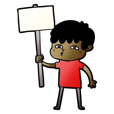 vektör çizim karikatür meraklı adam