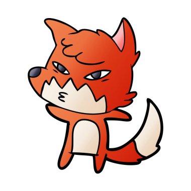 Akıllı karikatür fox vektör çizim